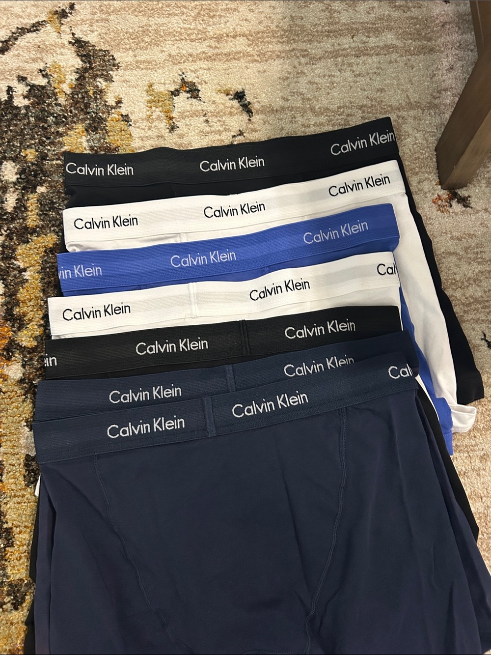 Calvin Klein 6-Pack Men’s Boxer Briefs in Black, White, Blue, Navy